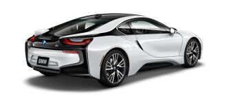 BMW i8 Electric Sports Car and Custom Set of Louis Vuitton Luggage