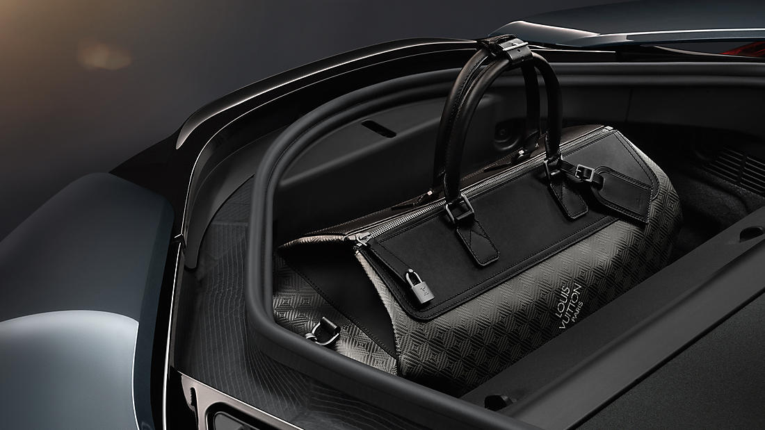 BMW i8 Electric Sports Car and Custom Set of Louis Vuitton Luggage