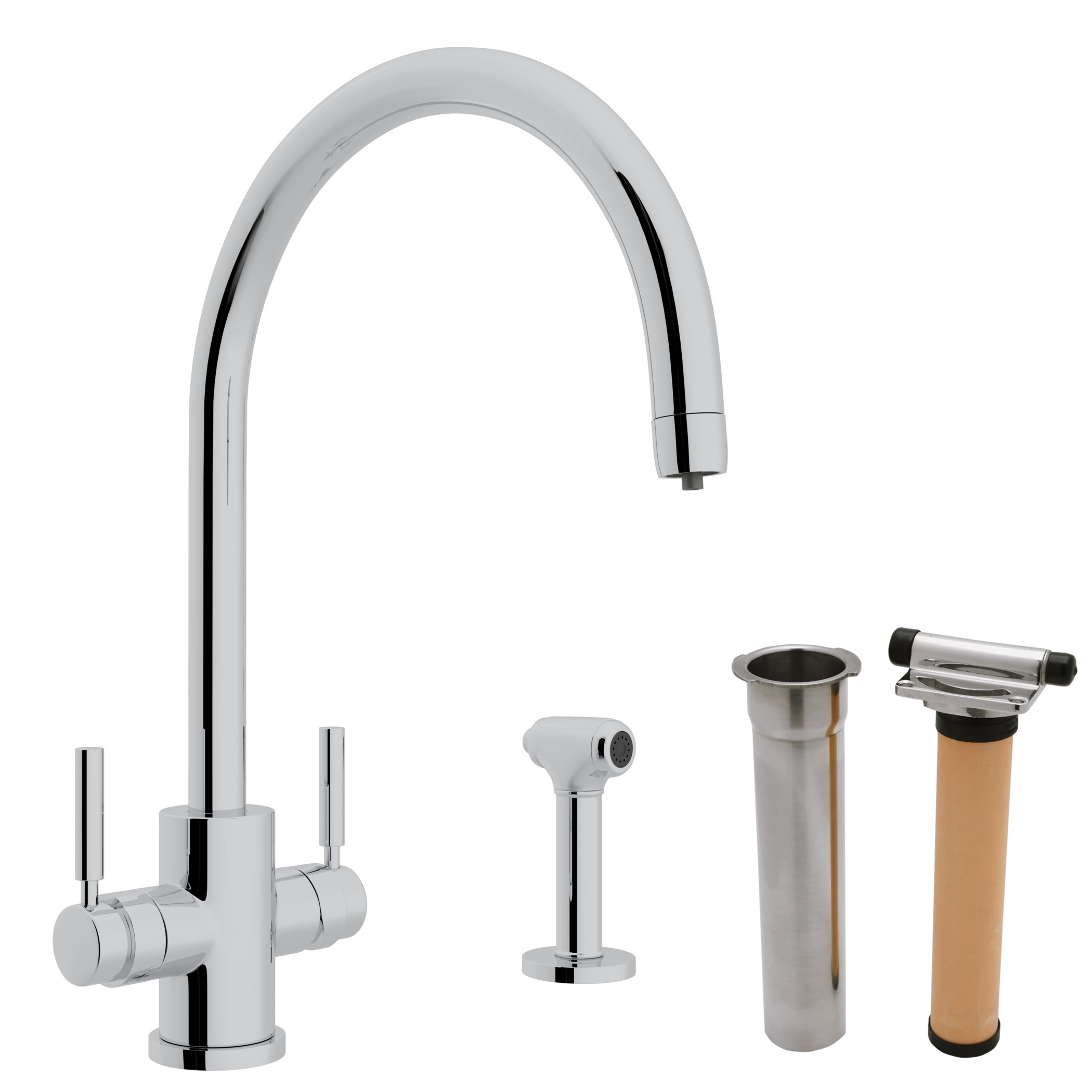 Rohl Integrated Kitchen Faucet With Swiss Water Filter Perrin