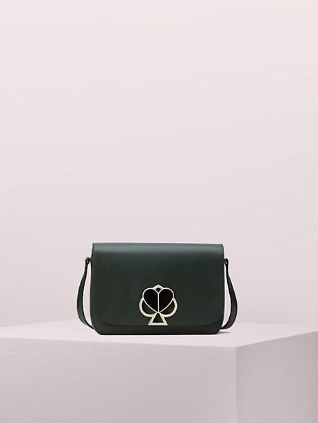 Nicola Twistlock Medium Black Shoulder Bag - Seven Season