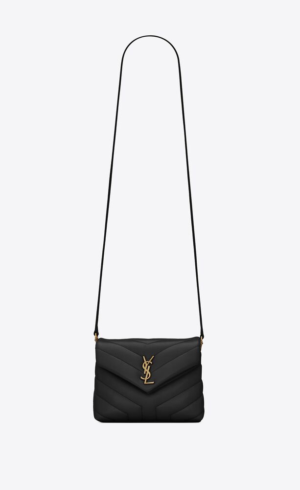 YVES SAINT LAURENT Loulou Toy Matelasse Leather Crossbody Bag Black